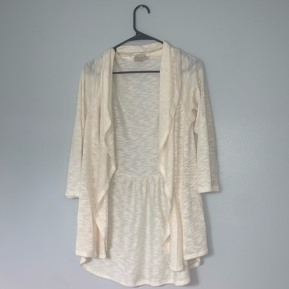 Cream sheer cardigan